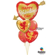 Bukiet 847 From My Heart to Yours Qualatex #97212 97152-2 57056-2 43790-2